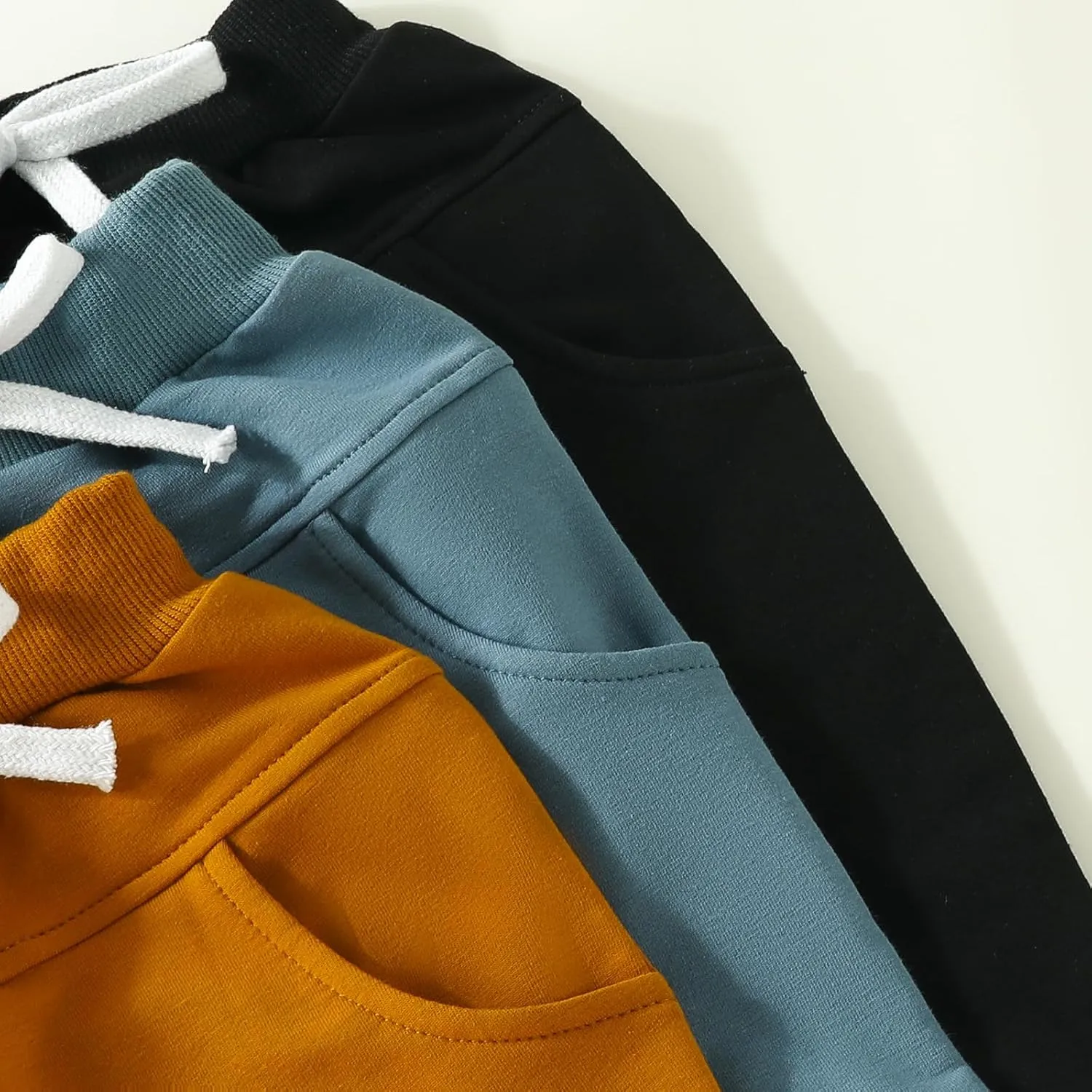 3 Pack Toddler Baby Boy Girl Solid Color Shorts Elastic Waist Casual Short Trousers Spring Summer Fall Short Pants