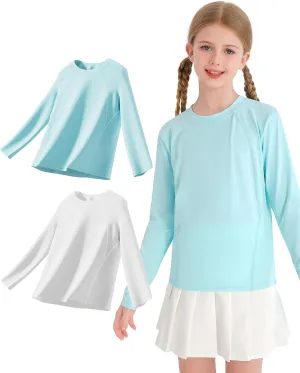 Angel season Rash Guard for Girls Swim Shirt Long Sleeve Swimsuit Girl Upf50  UV Protection Teen Sun Shirt Rashguard Top