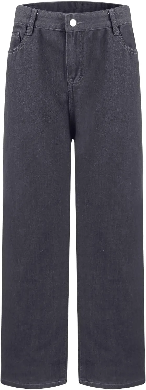 Baggy Womens Jeans Jeans for Women Plus Size Wide Leg Microelastic Dressy Casual Summer Trendy Pant with Pocket