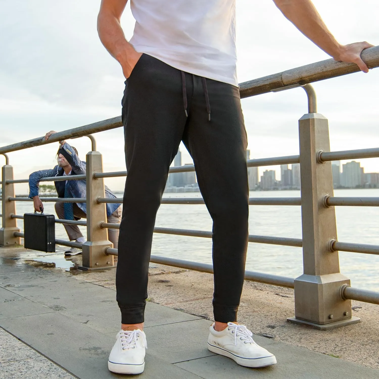 birddogs Mens Joggers – Stretch, Workout Sweatpants with Secure Zipper Pockets – Athletic Slim Fit