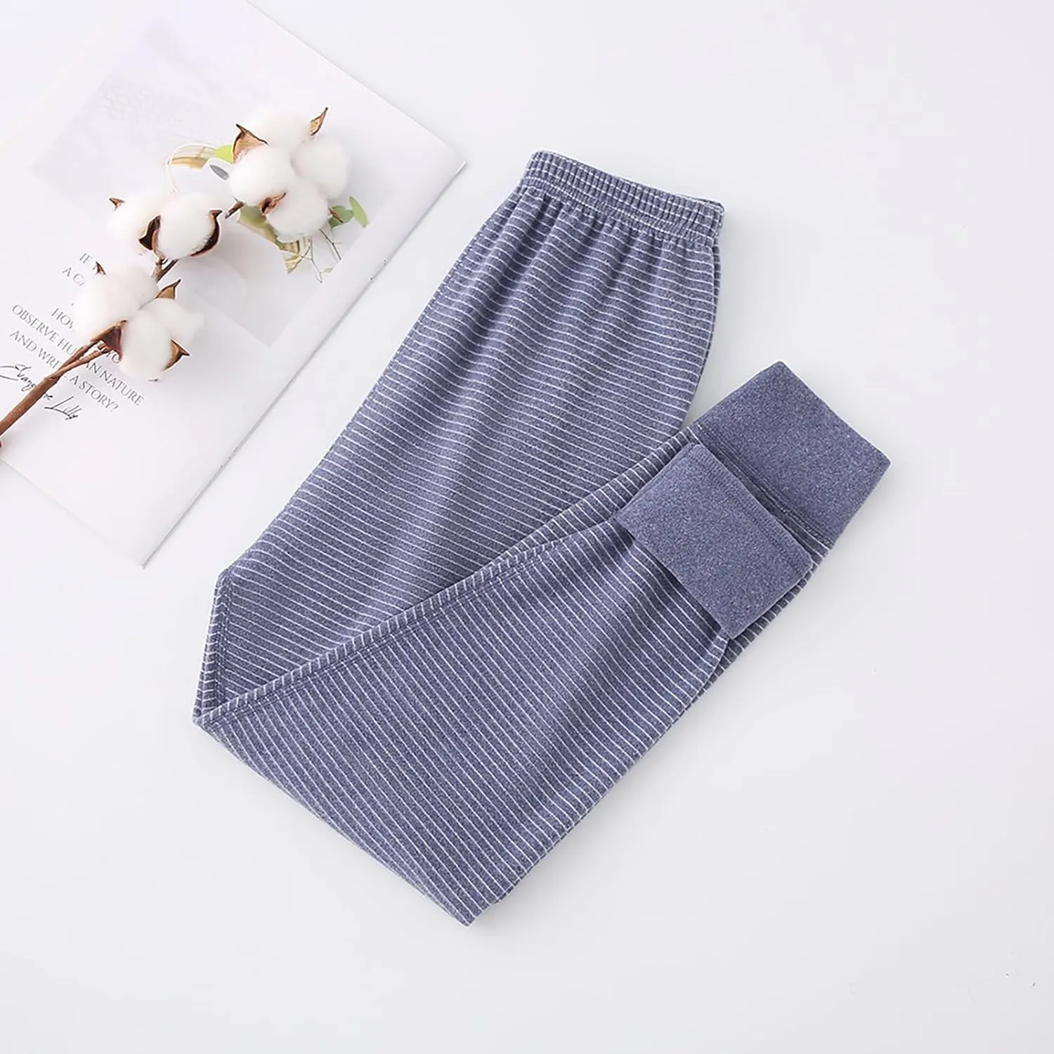 Boys Girls Middle and Large Children Fall and Winter Warm Solid Pants Thickening Fall Pants Bottoms Baby Kid Pants