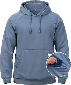 CARWORNIC Men's Hoodies Pullover Soft Hooded Sweatshirts Long Sleeve Casual Hoodies with Zipper Pocket