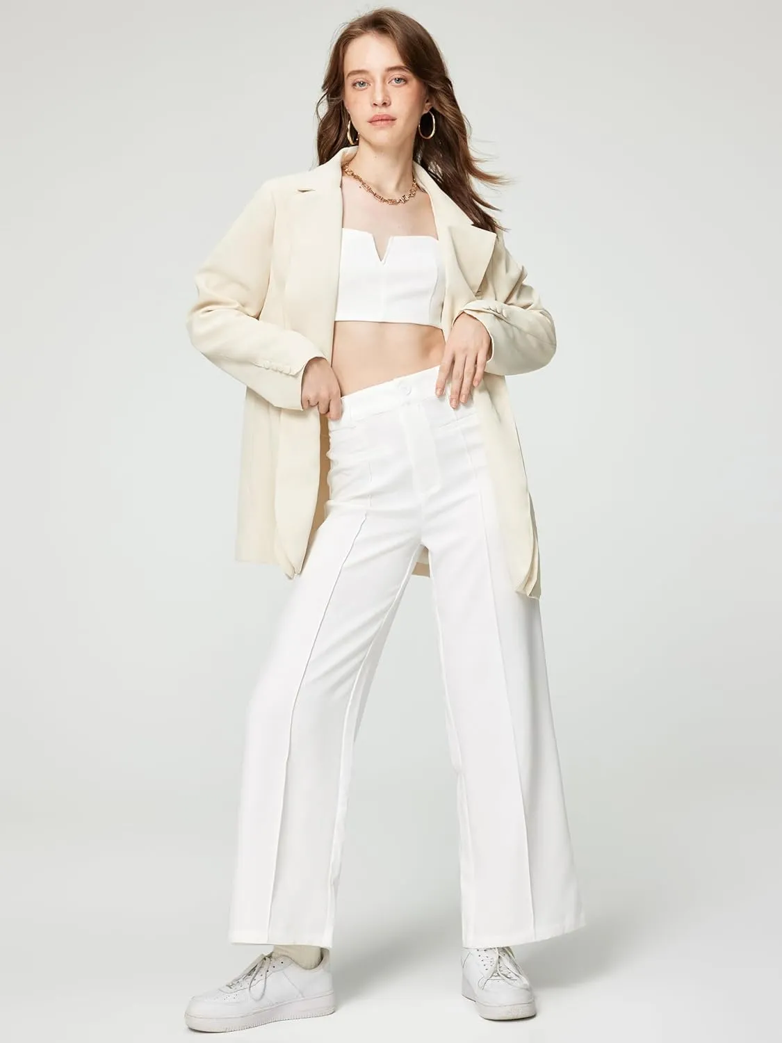 CIDER Work Pants Women Straight Leg High Waisted Dress Pants Business Casual Outfits
