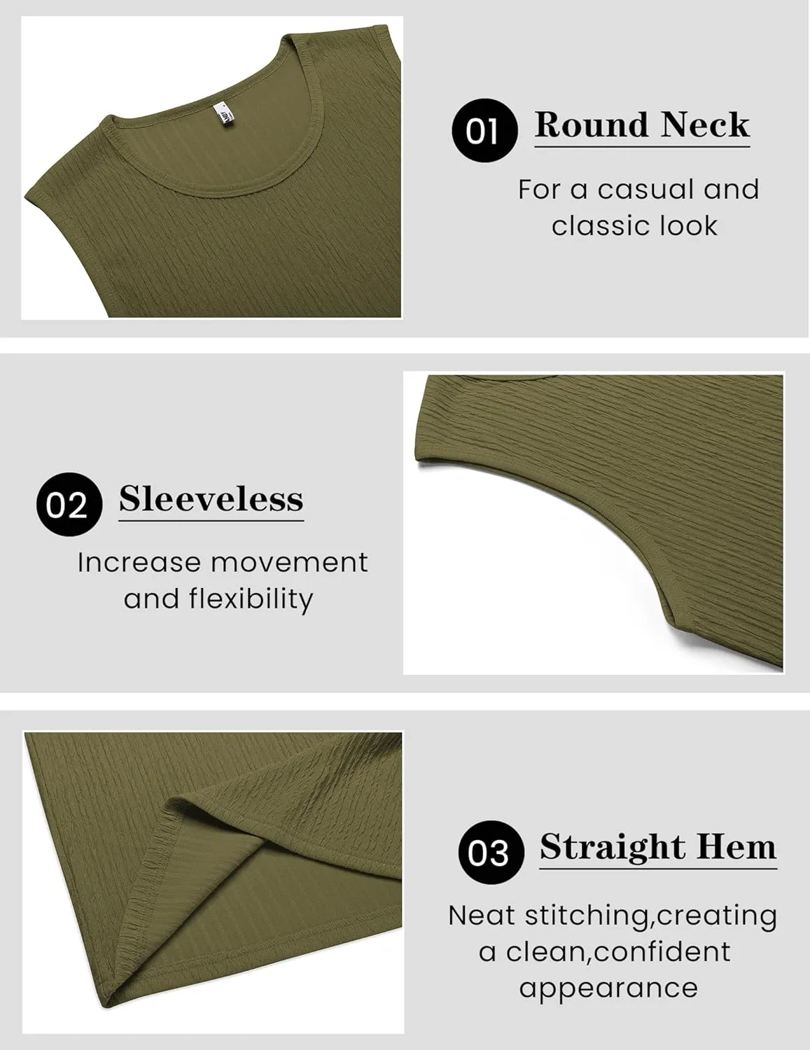 COOFANDY Men's Casual Tank Tops 2 Pack Knit Sleeveless Lightweight Tee Muscle Basic T Shirts