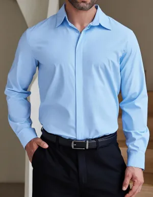 COOFANDY Men's Formal Dress Shirt Hidden Button Front Wrinkle Free Shirt Regular Fit Stretch Business Casual Shirts