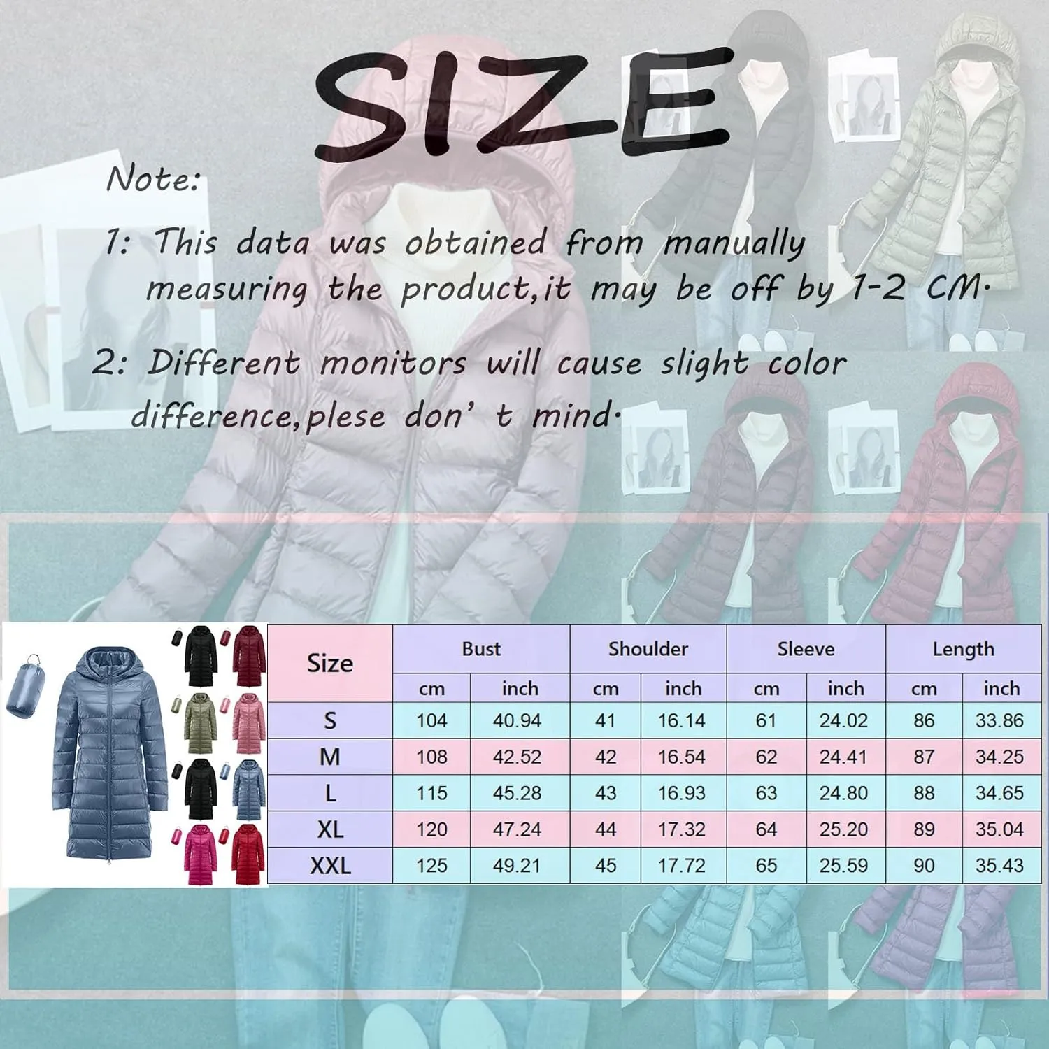 cooki Puffer Jacket Womens Packable Long Slim Fit Lightweight Hooded Down Jacket Quilted Puffer Winter Coats for Women
