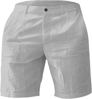 Cotton Linen Shorts for Mens Front Button Elastic Waist Casual Pants 2025 Summer Lightweight Loose Shorts with Pocket