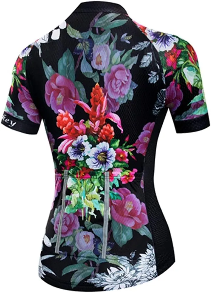 Cycling Jersey Women Short Sleeve Bike Jersey Mountain Road MTB Biking Tops Breathable Shirts