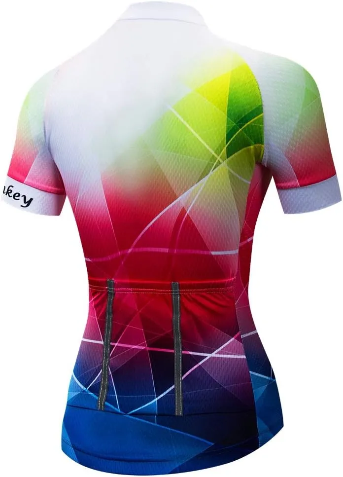 Cycling Jersey Women Short Sleeve Bike Jersey Mountain Road MTB Biking Tops Breathable Shirts