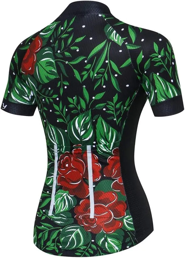 Cycling Jersey Women Short Sleeve Bike Jersey Mountain Road MTB Biking Tops Breathable Shirts