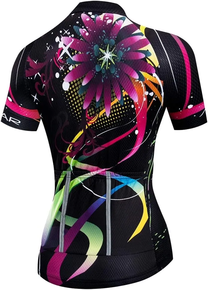 Cycling Jersey Women Short Sleeve Bike Jersey Mountain Road MTB Biking Tops Breathable Shirts