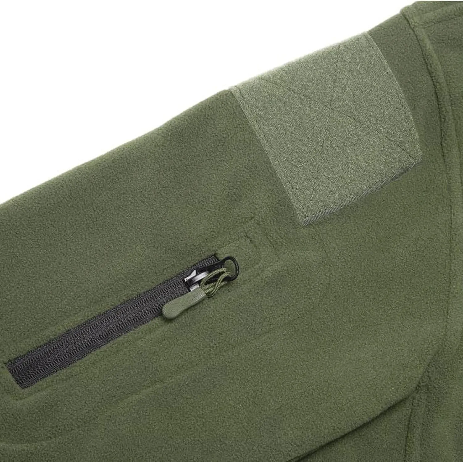 Double Face Fleece Stand Collar Hooded Jacket Mens Polar Fleece Zipper Military Jacket Coat Outdoor Sports Jacket