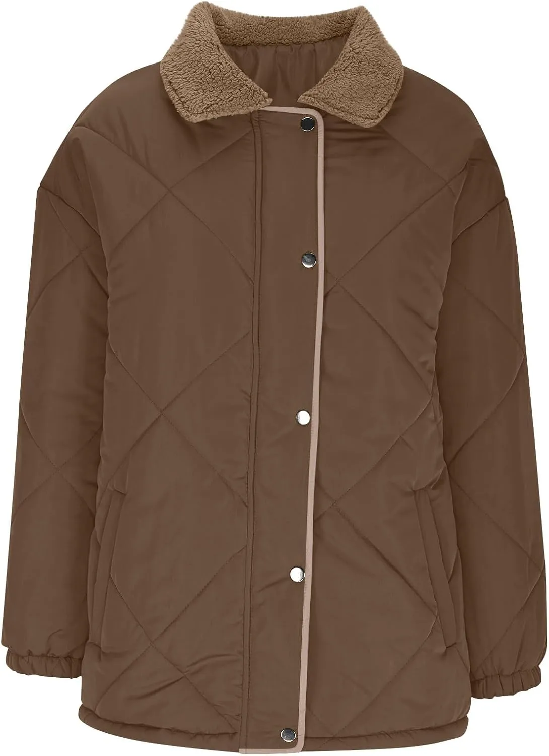 Fall Winter Jackets for Women 2024 Warm Quilted Jackets Lightweight Casual Puffer Jacket Padded Down Coat Outerwear