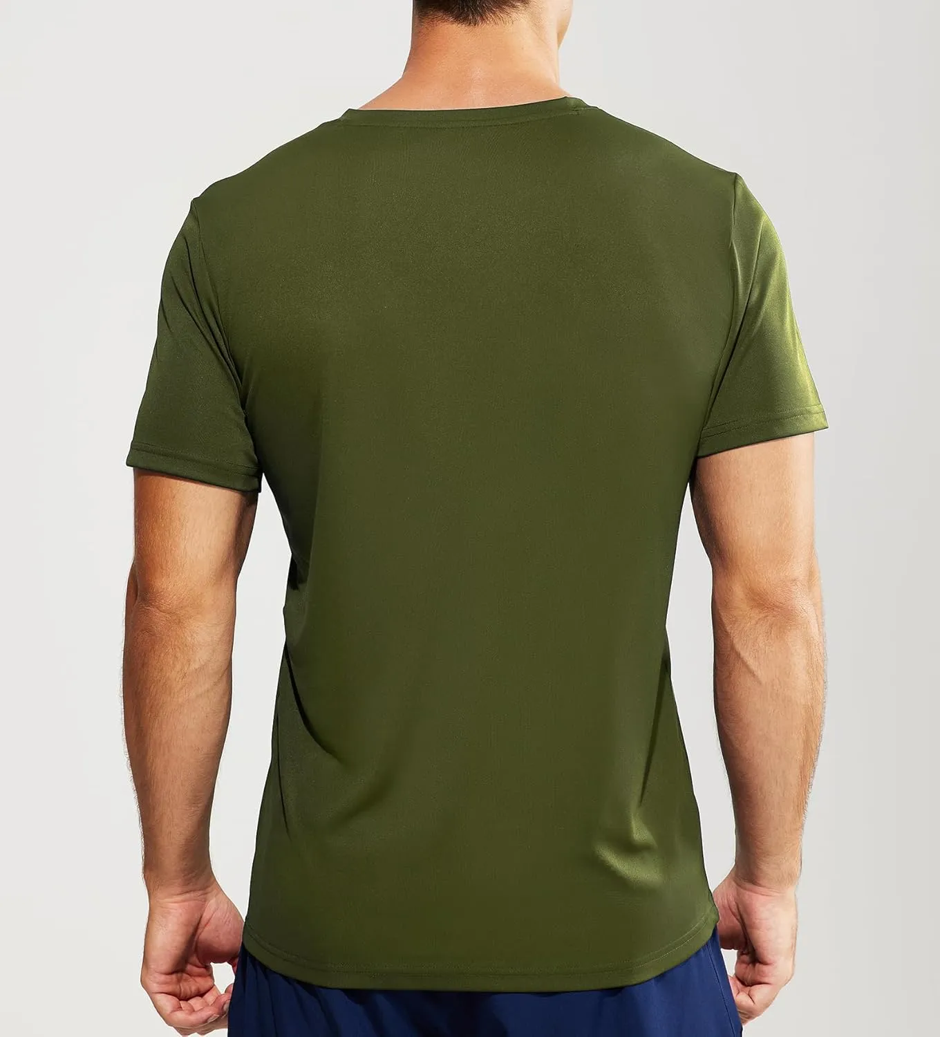 Haimont Men's V Neck Athletic T Shirts Lightweight Gym Workout Running Short Sleeve Tee Shirts Moisture Wicking UV Protection