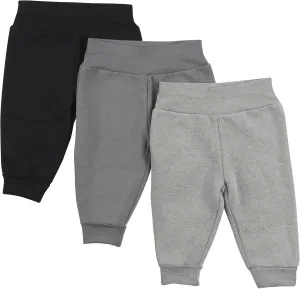 Hanes Girls Fleece Pull-on Pants 3-pack, Flexy Super Soft 4-Way Sweatpants, Stretch Joggers for Babies & Toddlers