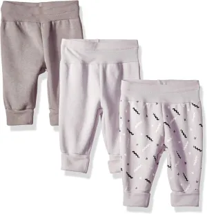 Hanes Girls Fleece Pull-on Pants 3-pack, Flexy Super Soft 4-Way Sweatpants, Stretch Joggers for Babies & Toddlers