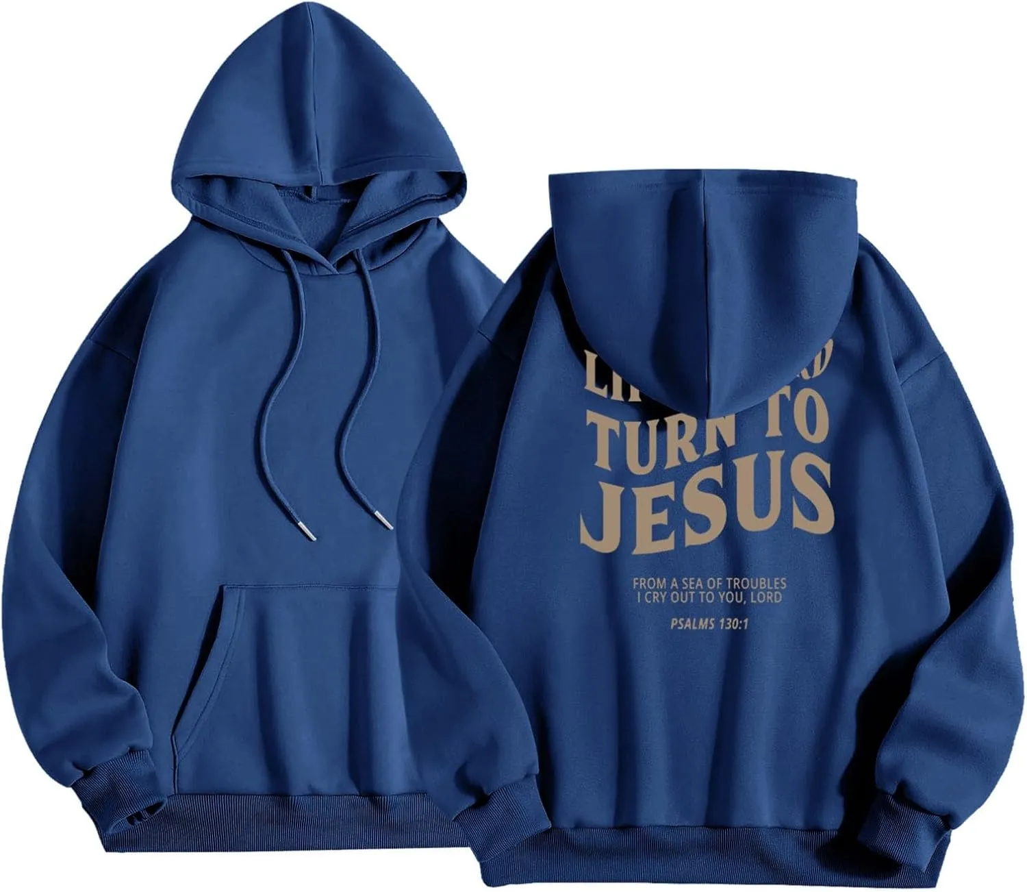 Hoodies For Teen Girls Life Is Hard Turn To Jesus Letter Print Long Sleeve Pullover Tops With Kangaroo Pocket Fall Trendy