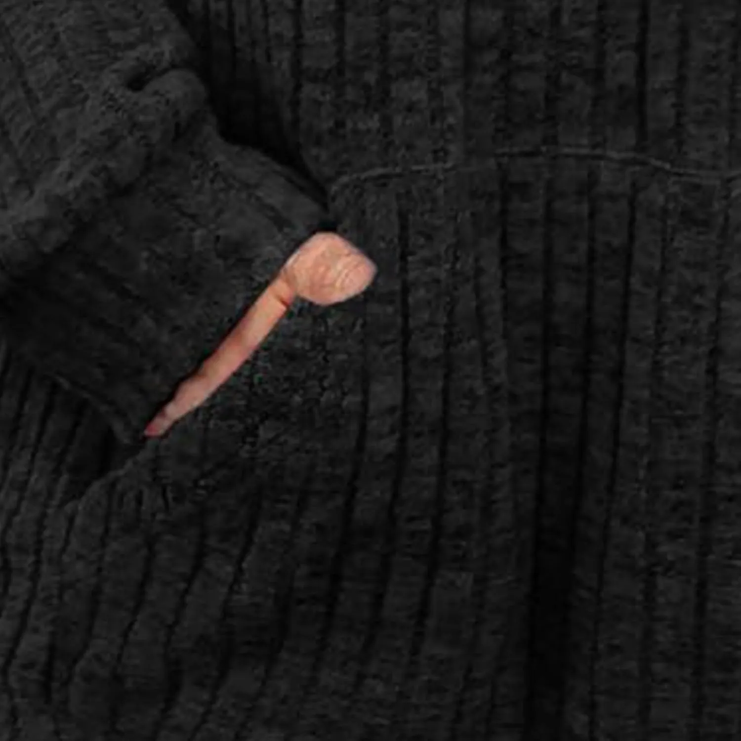 HXHYQKP Hooded Sweater Women Long Sleeve Shirts Casual Pullover Sweatshirts Knitted Sweaters Loose Tunic Tops with Pockets