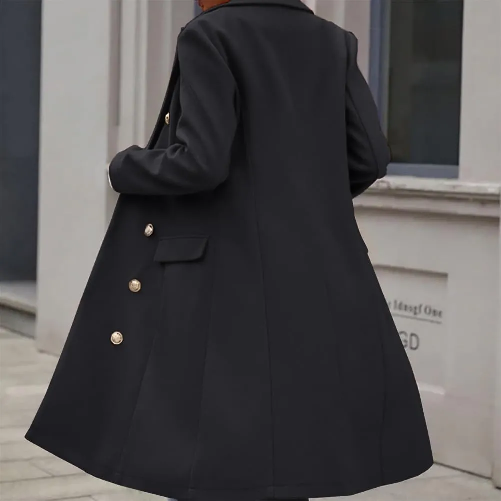 IDEALSANXUN Womens Long Wool Coat for Women Fall Winter Trench Coat Trendy Jackets