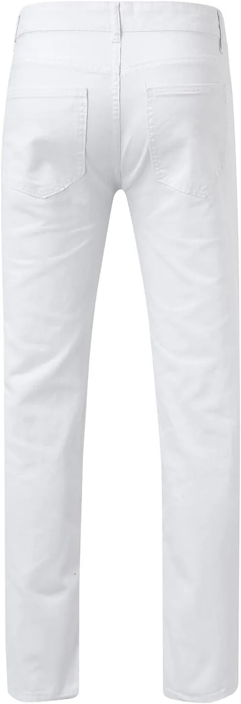 Jeans for Men Straight Leg Baggy Wide Leg Jeans Comfy Fashion Denim Stretch Fit Jean for Men Mens Stretch