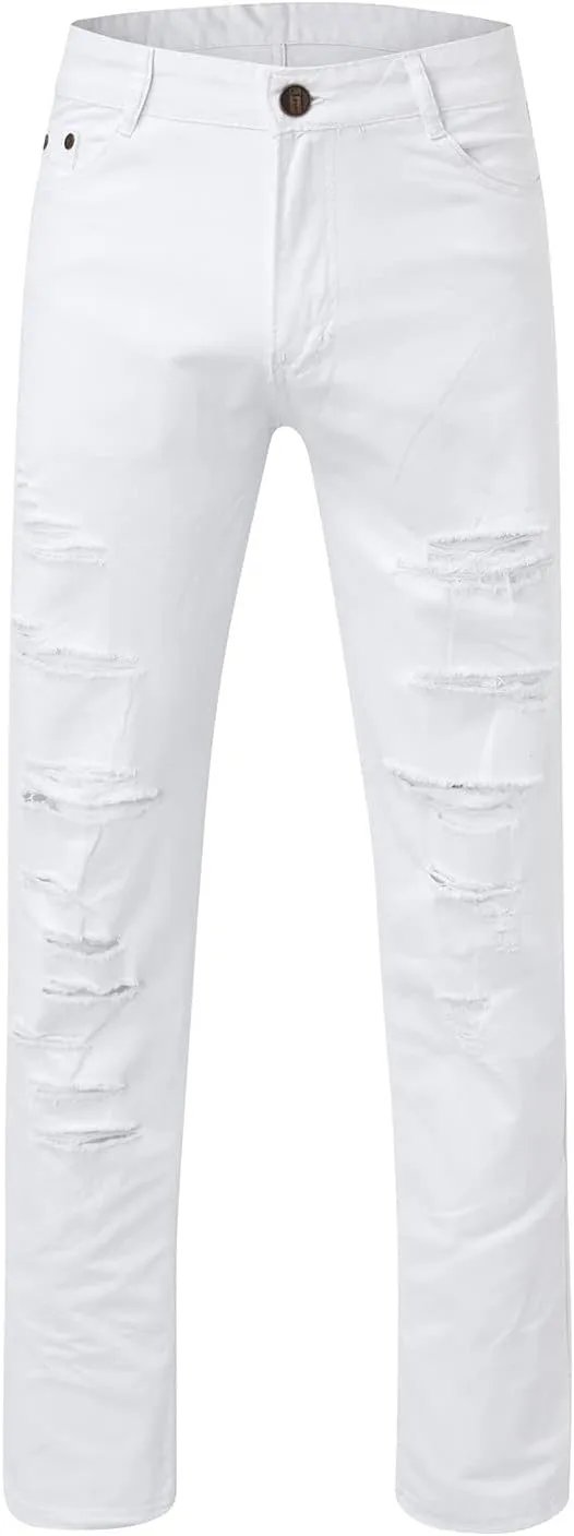 Jeans for Men Straight Leg Baggy Wide Leg Jeans Comfy Fashion Denim Stretch Fit Jean for Men Mens Stretch