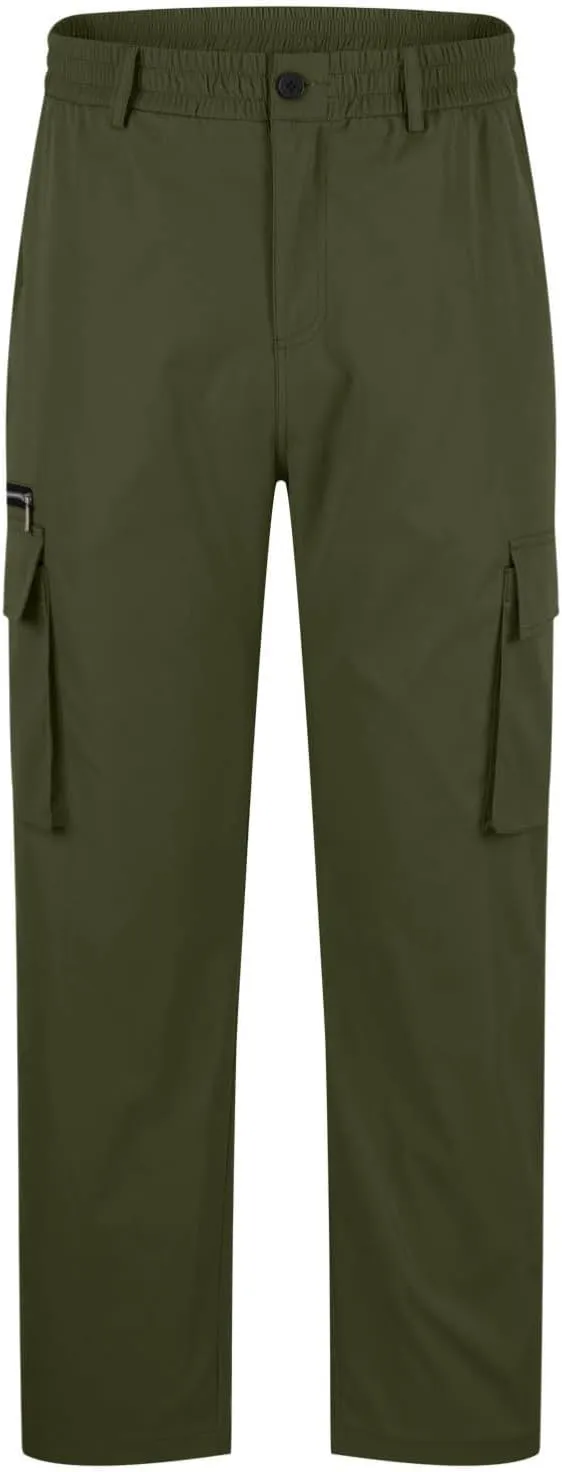 Jogger Cargo Pants for Men Lightweight Hiking Pants Loose Straight Leg Pants Relaxed Active Pants Fall Work Pants
