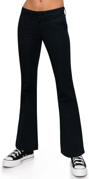 KHAKI & BLUE Women's Work Pants – Low Rise Flared Leg Bootcut Casual Trousers with Pockets