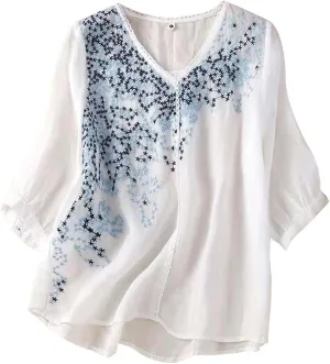 Linen Shirts for Women Summer Basic T Shirts Oversized Solid Blouses Boat Neck Tops 2025 Trendy Tees Resort Wear