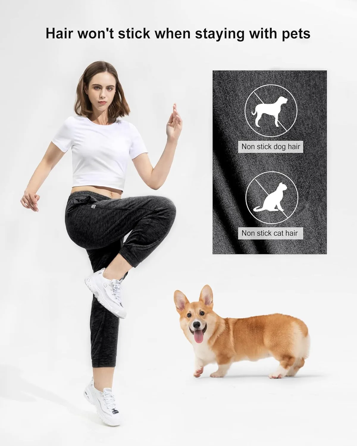 maamgic Womens Joggers Stretch Comfy Jogger Pants with Zipper Pockets Athletic Pants for Workout Running Jogging
