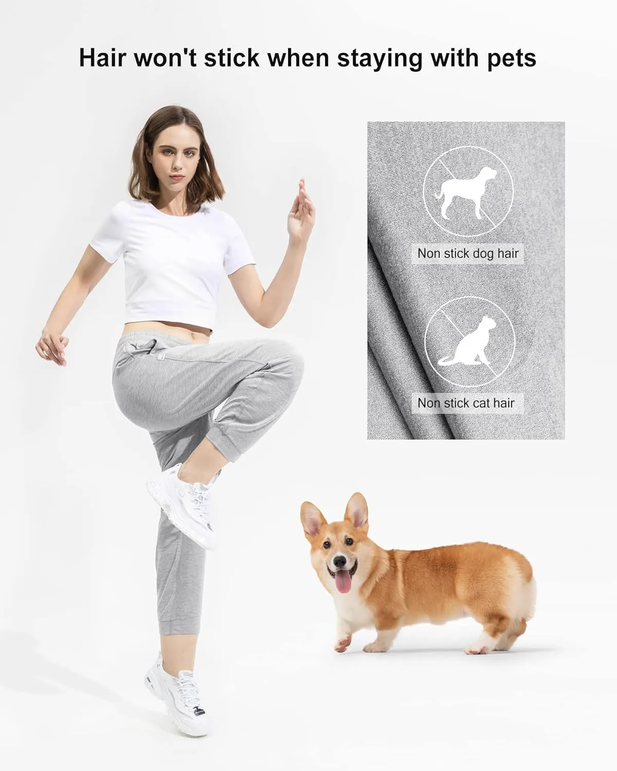 maamgic Womens Joggers Stretch Comfy Jogger Pants with Zipper Pockets Athletic Pants for Workout Running Jogging