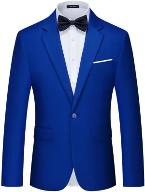 MAGE MALE Men's Suit Jacket One Button Elegant Solid Slim Fit Single Breasted Party Blazer Jacket