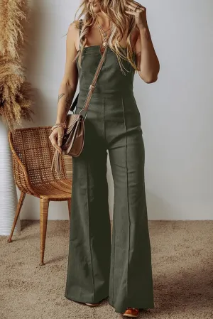 Melliflo Womens Vintage Flare Denim Jumpsuits Sleeveless Adjustable Strap Jeans Romper Overalls High Waist Slim Jeans Rompers