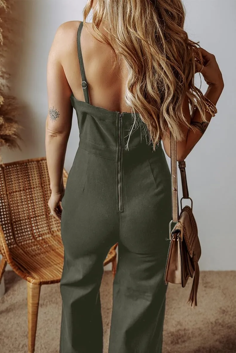 Melliflo Womens Vintage Flare Denim Jumpsuits Sleeveless Adjustable Strap Jeans Romper Overalls High Waist Slim Jeans Rompers