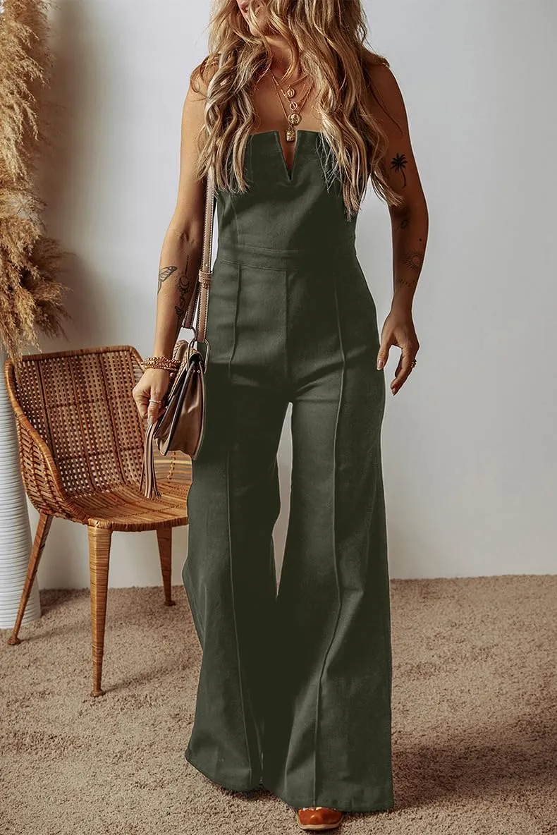 Melliflo Womens Vintage Flare Denim Jumpsuits Sleeveless Adjustable Strap Jeans Romper Overalls High Waist Slim Jeans Rompers