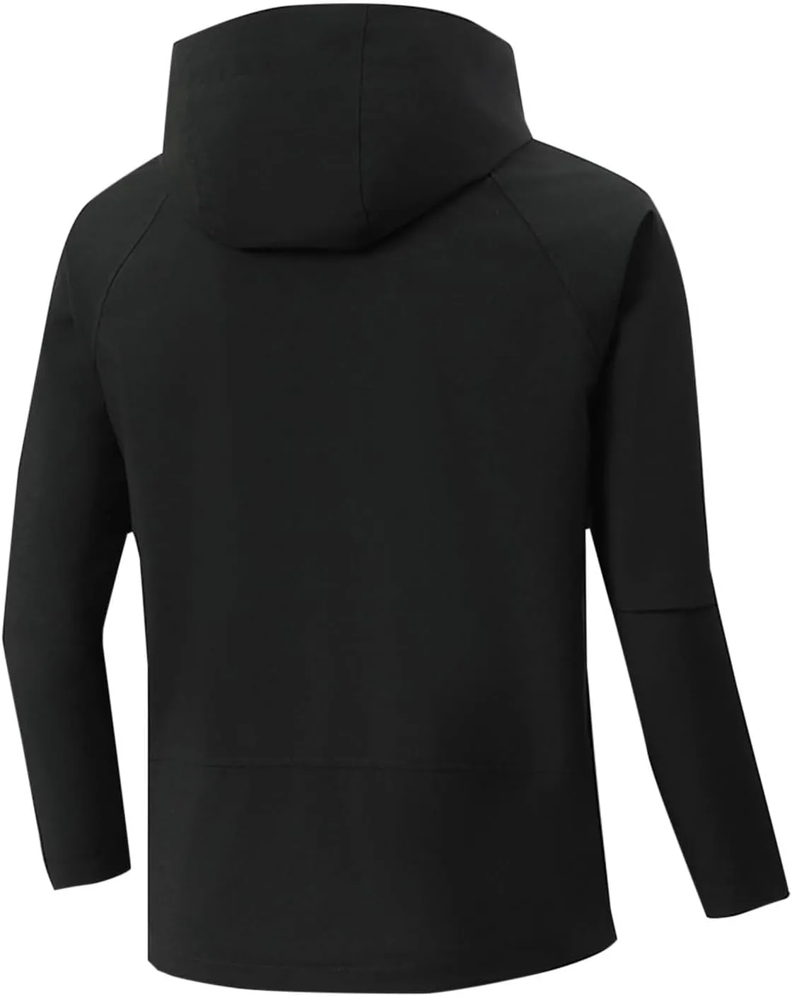 Men Full Zip Windproof Waterproof Coat Solid Color Golf Hiking Hooded Jacket Outdoor Lightweight Jacket with Pocket
