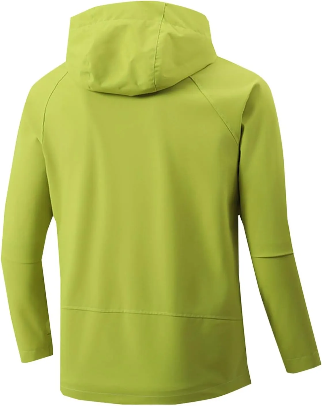 Men Full Zip Windproof Waterproof Coat Solid Color Golf Hiking Hooded Jacket Outdoor Lightweight Jacket with Pocket