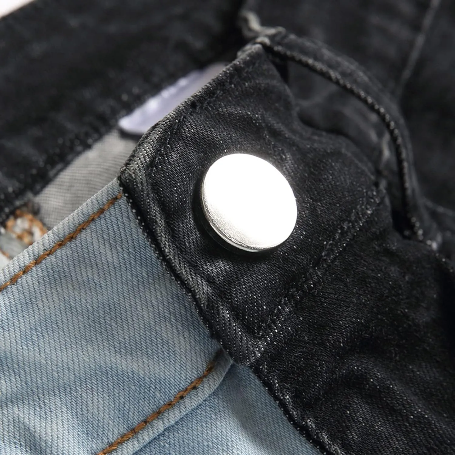 Men Jeans Denim Casual Fashion Street Hip with Pockets Patchwork Men's Straight Hop Comfy Fashion Denim Stretch Fit