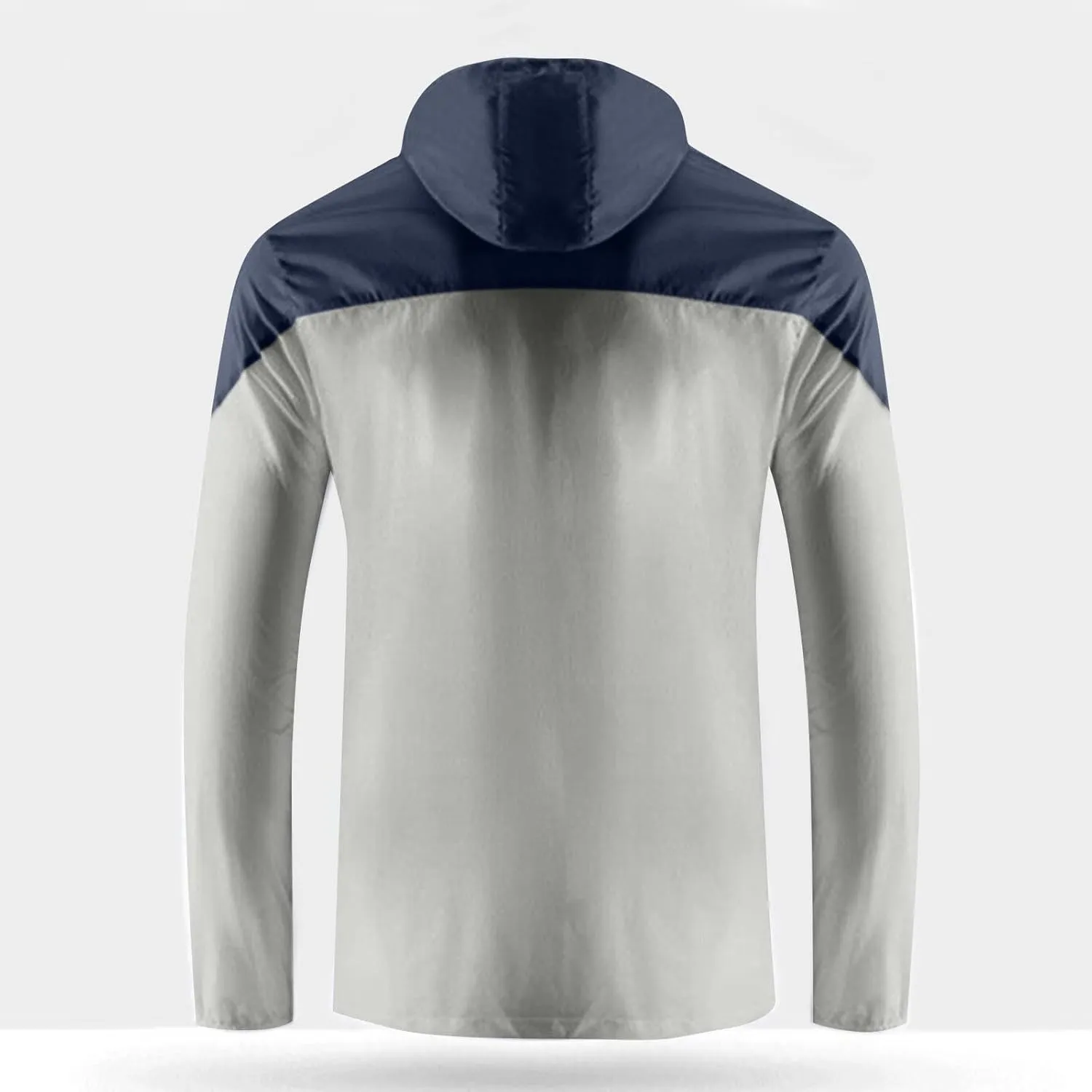 Men Summer UPF 50  Fishing Shirts, Full Zip Long Sleeve UV Sun Hoodie, Hiking Running Swimming Athletic Workout Shirt