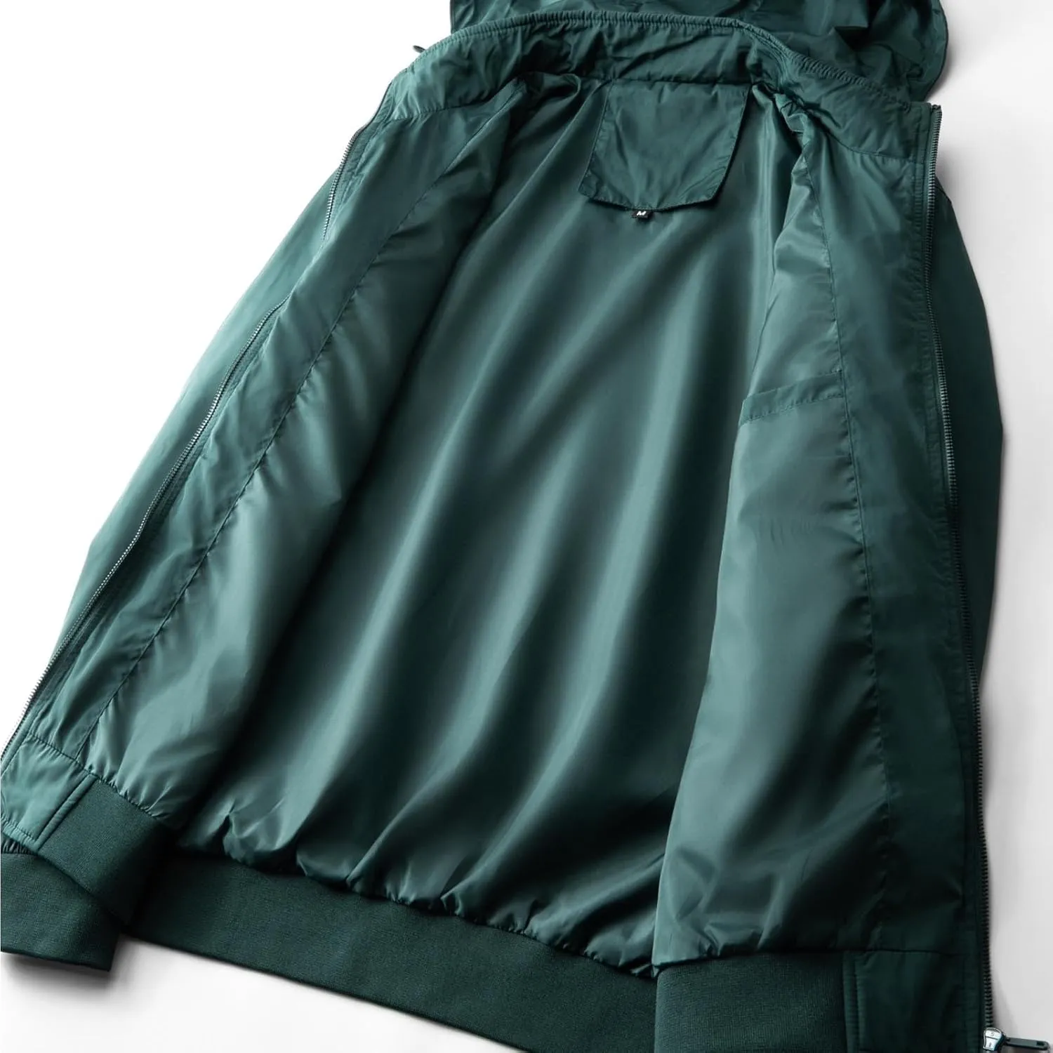 Men Windproof Warm Coat Jacket Full Zip Stand Collar Hooded Jacket Casual Fashion Solid Color Outerwear with Pocket