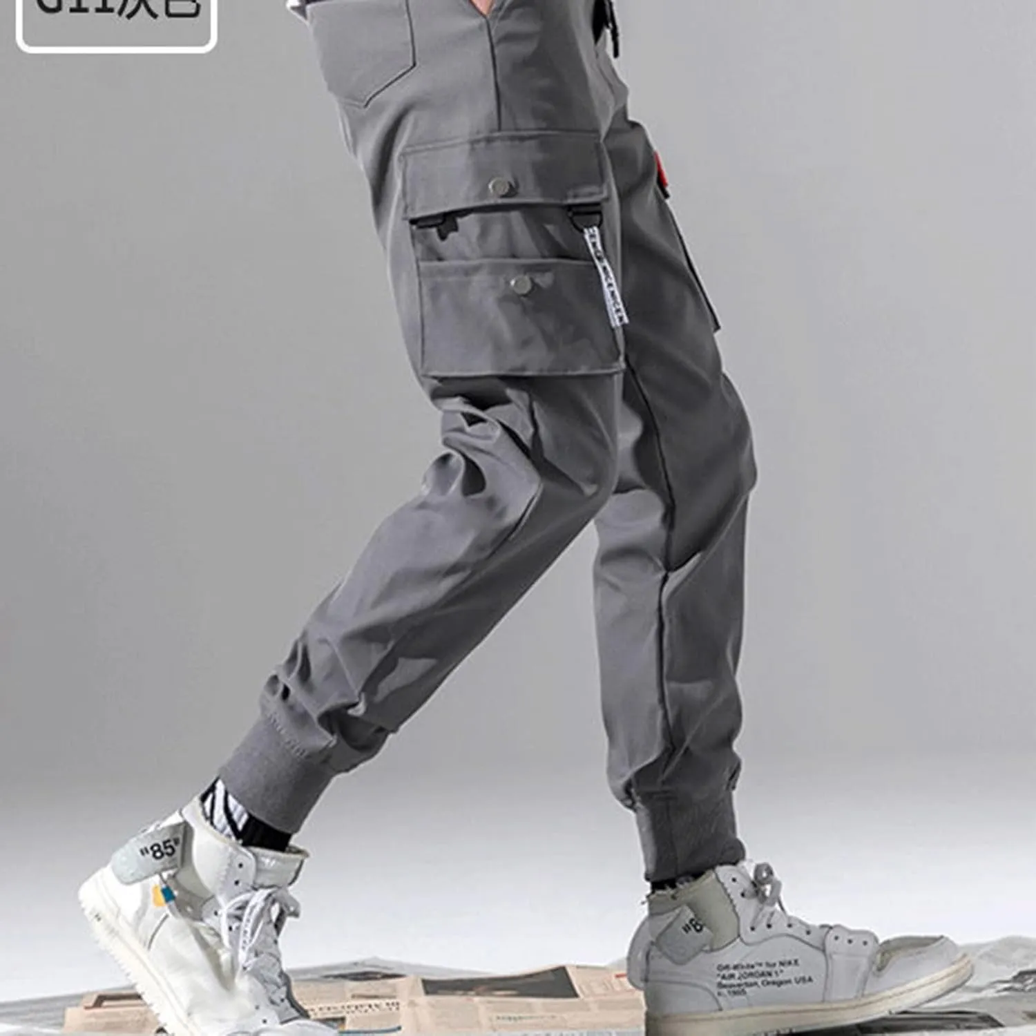 Men's Cargo Pants Lightweight Pants, Relaxed Fit Stretch Joggers, Hiking Travel Casual Work Gym with Pockets