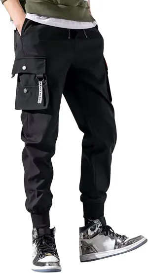 Men's Cargo Pants Lightweight Pants, Relaxed Fit Stretch Joggers, Hiking Travel Casual Work Gym with Pockets
