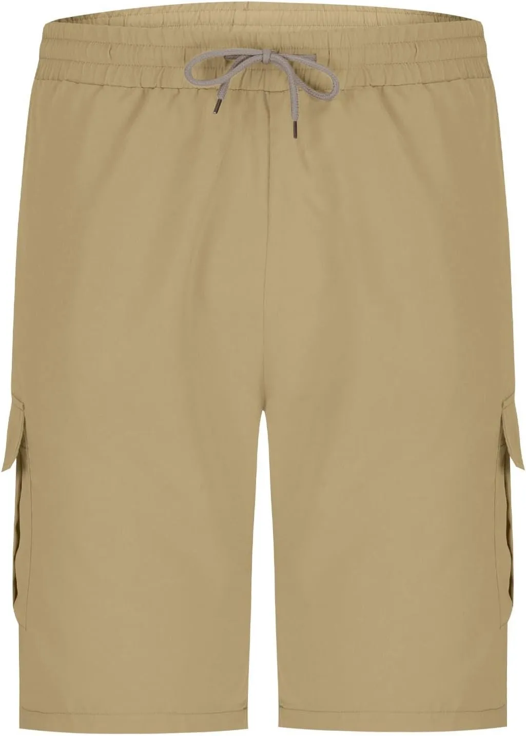 Mens Cargo Shorts Casual Mid Waist Cargo Pants Solid Splice Drawstring Fashion Lightweight Loose Shorts with Pockets