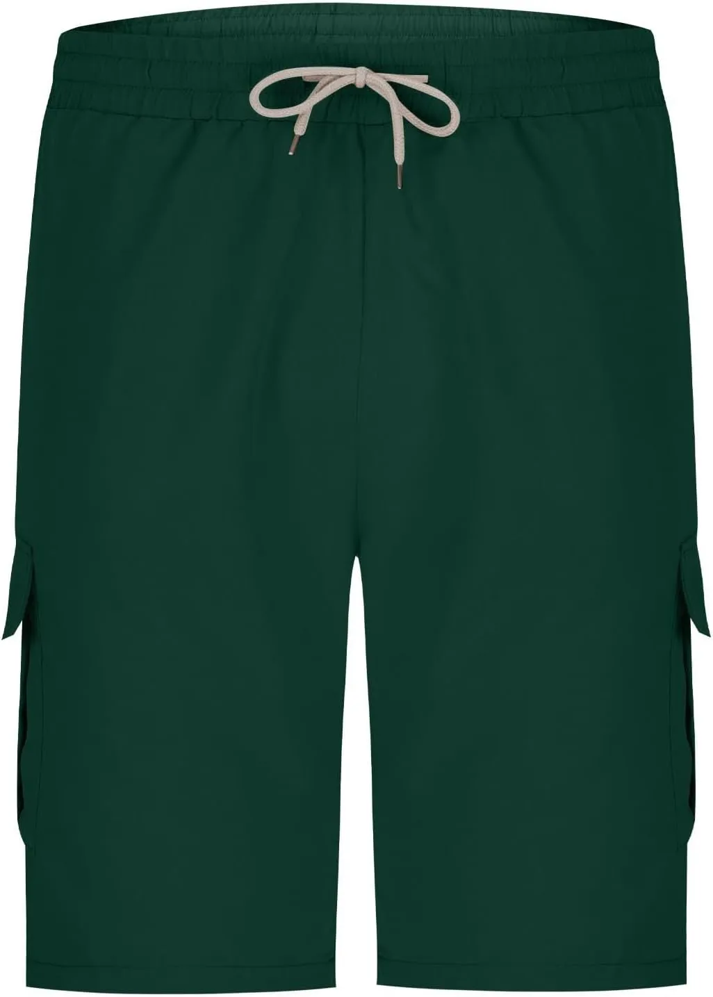 Mens Cargo Shorts Casual Mid Waist Cargo Pants Solid Splice Drawstring Fashion Lightweight Loose Shorts with Pockets