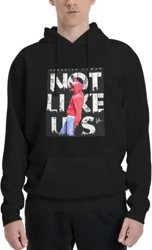 Men's Casual Hoodies Long Sleeve Sweatshirt Drawstring Tops With Pocket Pullover Cool Hoody Black