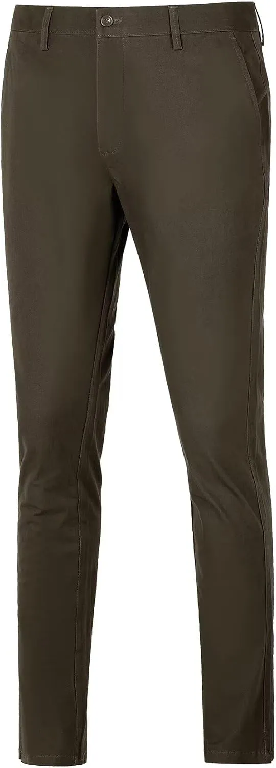 Mens Casual Pants Straight-Fit Lightweight Pants Men Outdoor Stretch Joggers Pants with Zipper Pockets