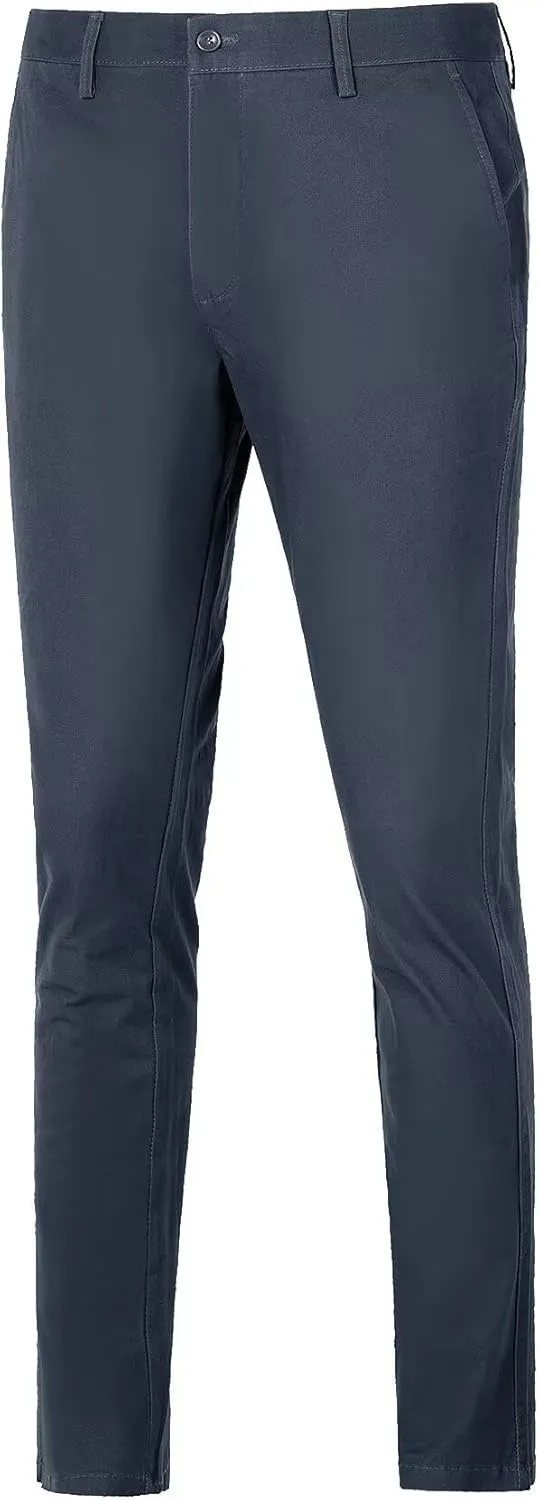 Mens Casual Pants Straight-Fit Lightweight Pants Men Outdoor Stretch Joggers Pants with Zipper Pockets