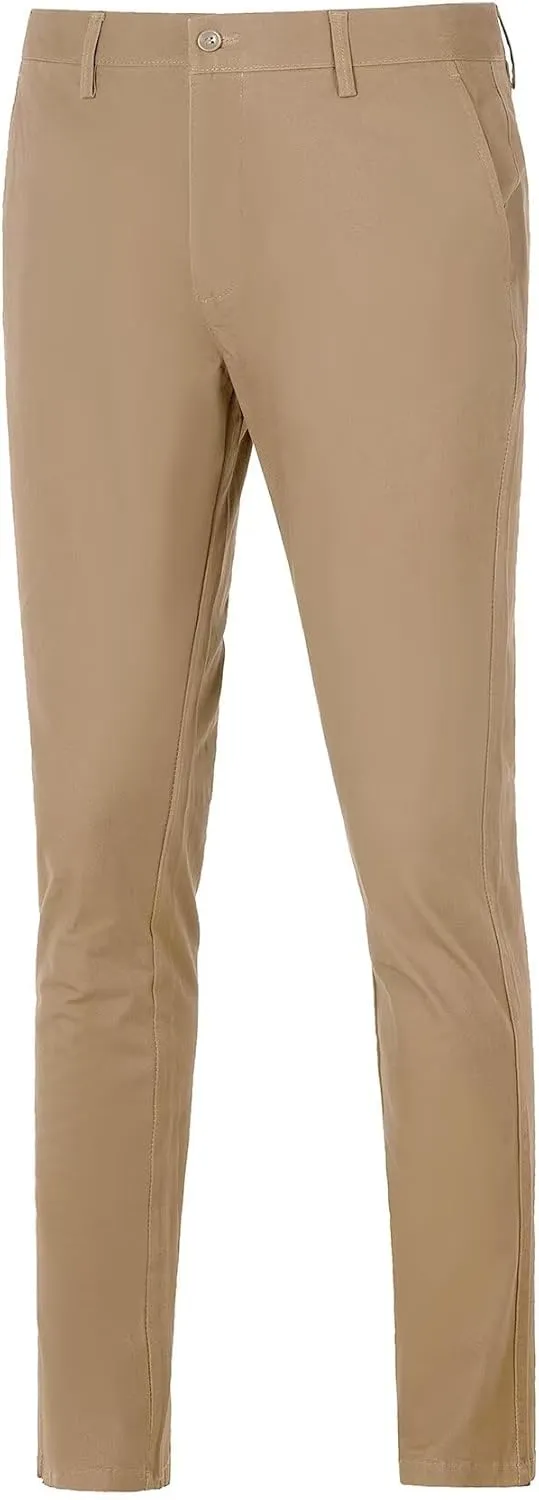 Mens Casual Pants Straight-Fit Lightweight Pants Men Outdoor Stretch Joggers Pants with Zipper Pockets