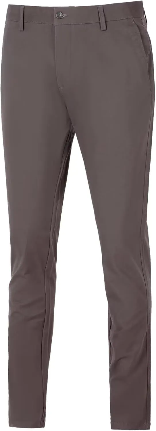 Mens Casual Pants Straight-Fit Lightweight Pants Men Outdoor Stretch Joggers Pants with Zipper Pockets