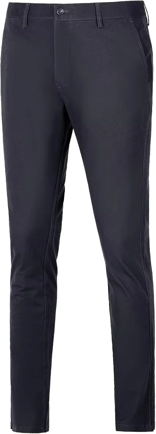 Mens Casual Pants Straight-Fit Lightweight Pants Men Outdoor Stretch Joggers Pants with Zipper Pockets