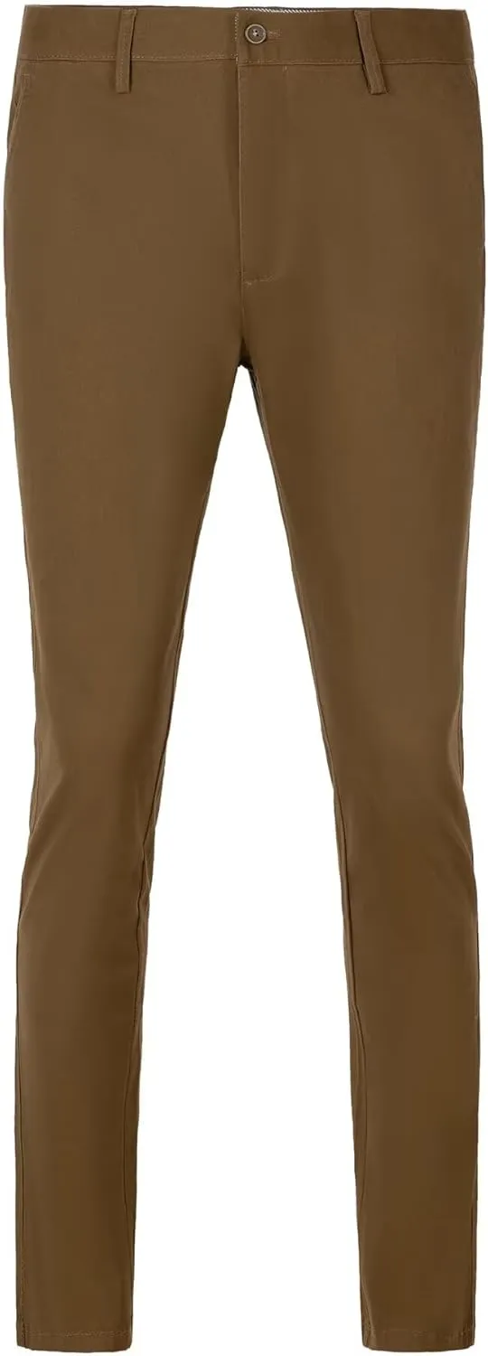 Mens Casual Pants Straight-Fit Lightweight Pants Men Outdoor Stretch Joggers Pants with Zipper Pockets